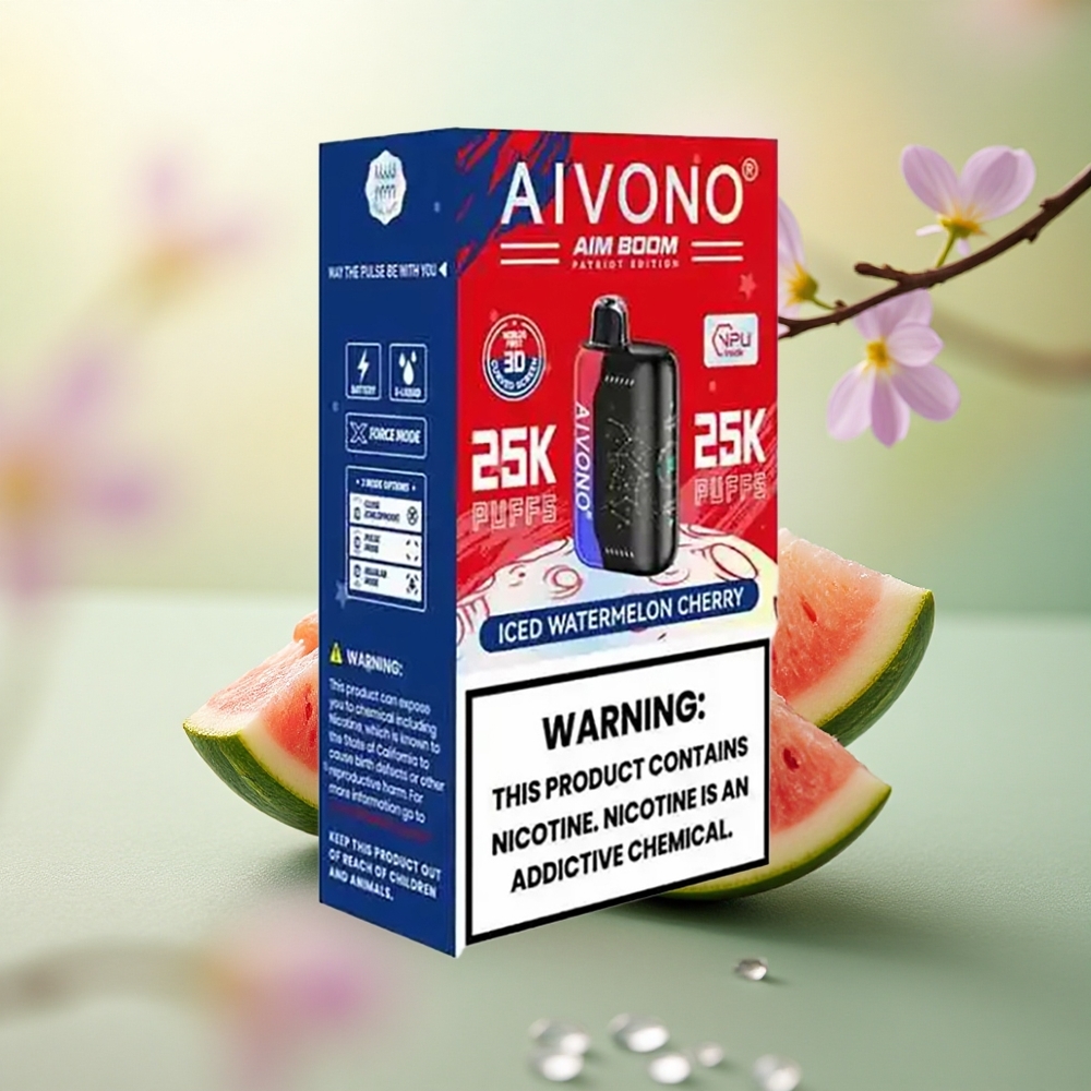Aivono Aim Boom 25000 Iced Watermelon Cherry 650mAh 0% Nicotine