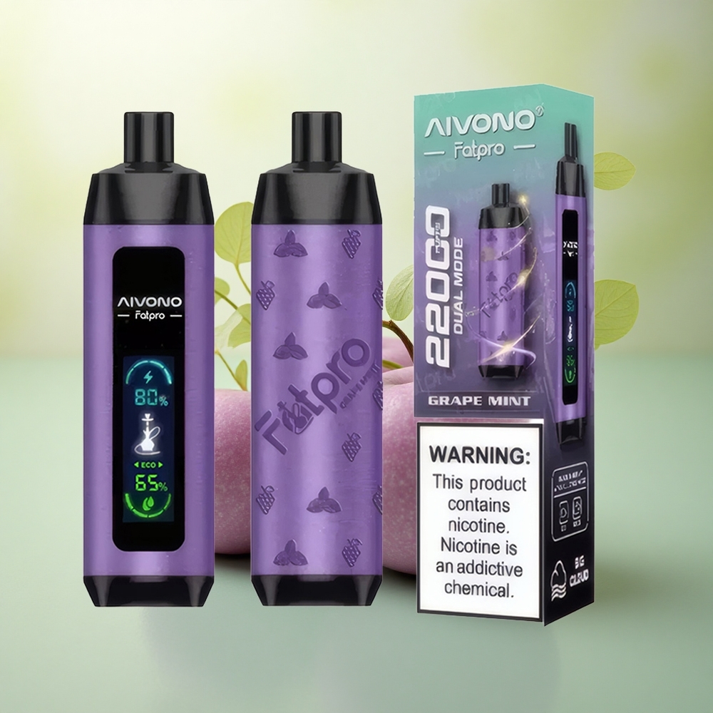 Aivono Aim Fatpro 22000 Grape Mint 5% Nicotine 28ml 600mAh