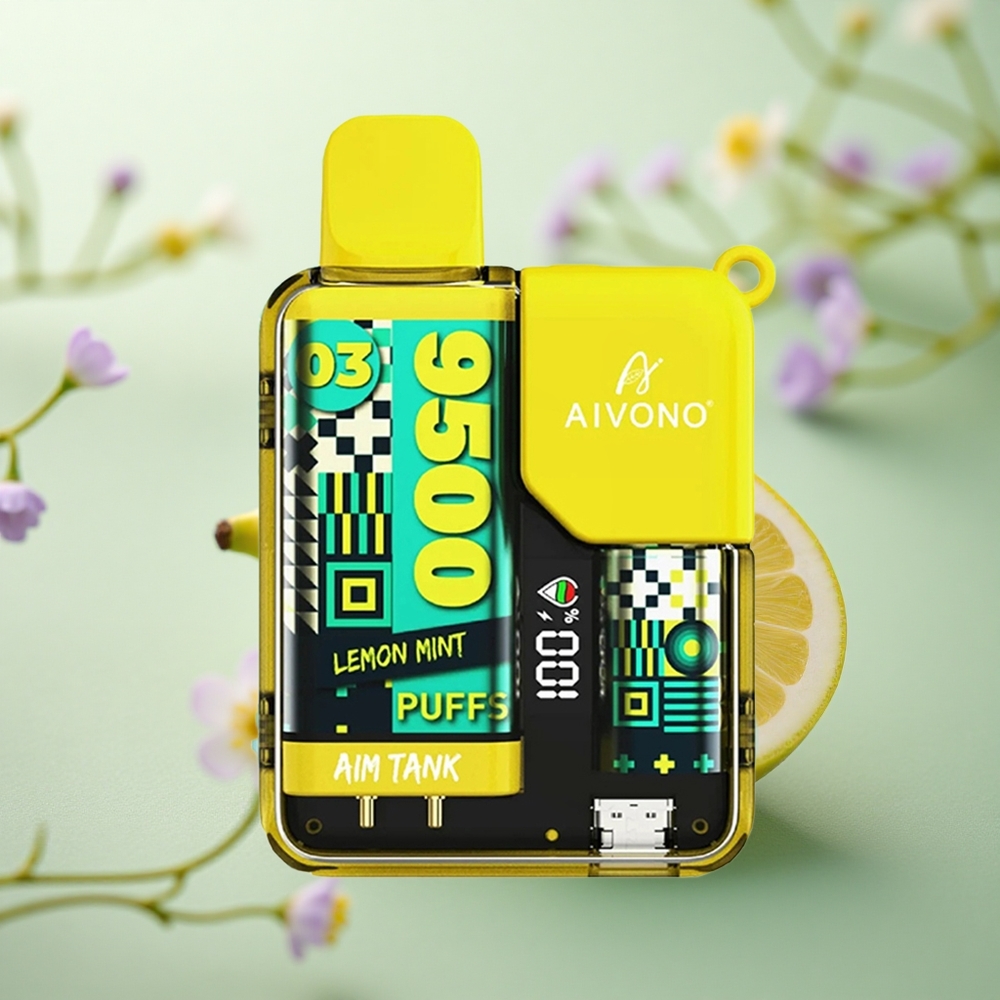 Aivono Aim Tank 9500 Lemon Mint 650mAh 5% Nicotine