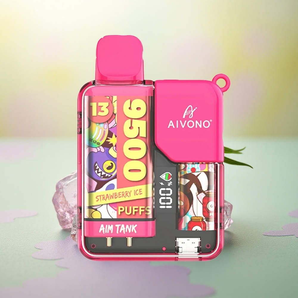 Aivono Aim Tank 9500 Strawberry Ice 650mAh 5% Nicotine