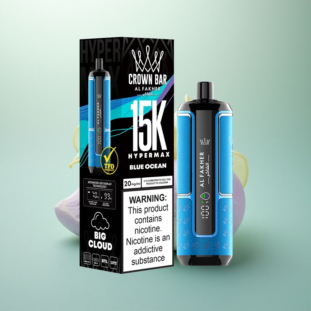 Al Fakher Crown Bar 15K Hypermax Blue Ocean 22ml 600mAh Nicotine Vape