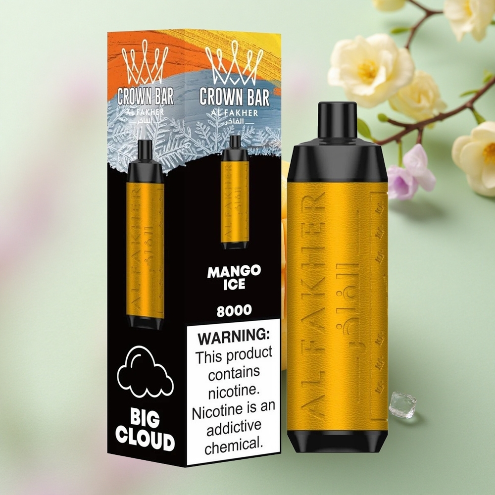 Al Fakher Crown Bar 8000 Crystal Mango Ice 600mAh 18ml Nicotine 5mg