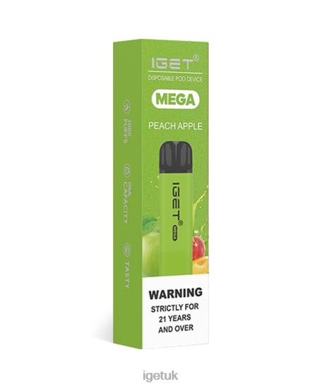 Online IGET Vapes MEGA Peach Apple R4J2L138