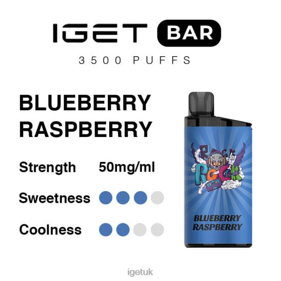 IGET Shop Bar 3500 Puffs Blueberry Raspberry R4J2L306