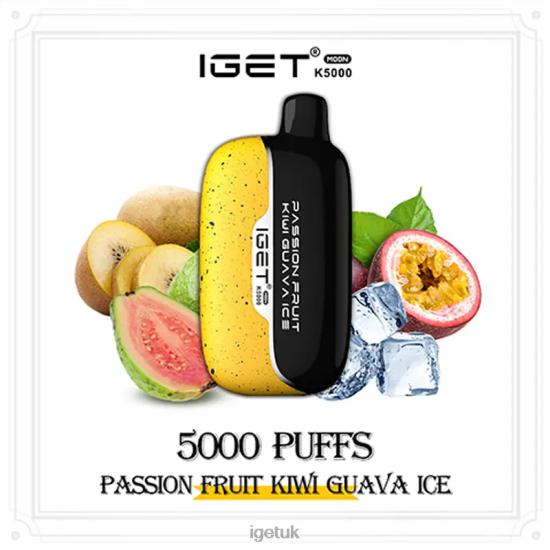 IGET Bar UK Moon 5000 Puffs Passion Fruit Kiwi Guava Ice R4J2L212