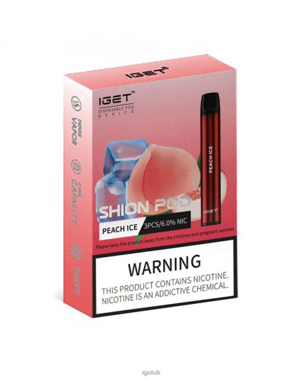 IGET Vape UK 3 x Shion Peach Ice R4J2L23